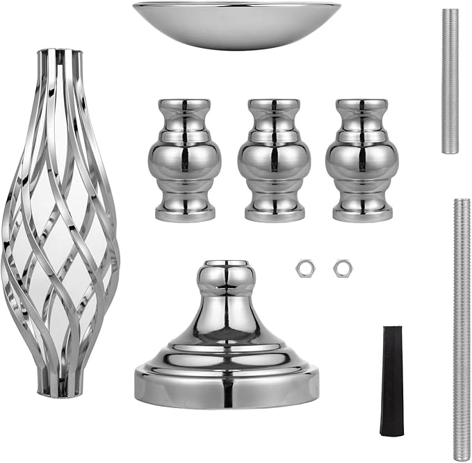 Twist Candleholder Stands & Metal Centerpieces for Reception Tables - Wedding Flower Arrangement Vases for Home Decor