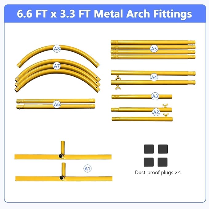 6.6 ft Arch Backdrop Stand, Metal Wedding Arch Stands for Party, Birthday, Wedding, Bridal Shower, Baby Shower Gold