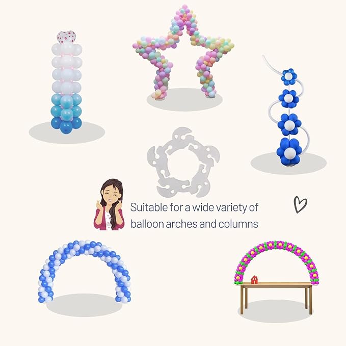 200PCS Balloon Arch Clips, Reusable Balloon Clips for Balloon Arch, Plastic Balloon Supplies for Stand, Balloon Garland Clips for Party Wedding Baby Shower Decorations