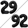 GOER Number 29 Balloons for 29th Birthday Party Decorations,42 Inch Jumbo Foil Helium 92 Balloons for 92nd Birthday Party Decoration (Black)