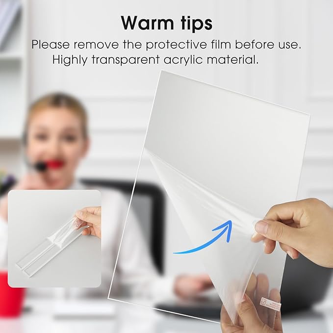 MaxGear Acrylic Sign Holder 8.5 X 11 Inches 6 Pack, Double Sided Plastic Display Stands Table Top Acrylic Frame, Clear Paper Holder Menu Flyer Stand for Stores, Restaurants, Hotels, Office