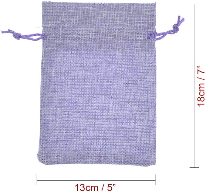 20pcs Burlap Favor Bags, 5x7 Inch Drawstring Linen Jewelry Bags for Christmas Wedding Party Gifts Storage Pouches - Mixed Color