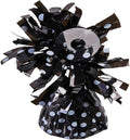 PMU 3 Pcs Polka Dot Kisses Balloon Weights - Decorative Balloon Weight for Christmas, Thanksgiving, Birthday, Party Favors, Wedding & Baby Shower - 6oz. Black With White, Pkg/3