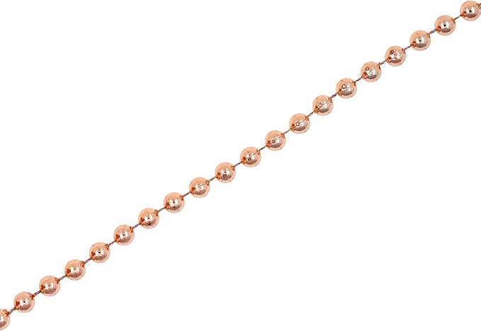 Mandala Crafts 6mm Faux Rose Gold Pearl Beads Roll - 27 Yards Strand of Fake Pearls Chain Garlands Spool String for Christmas Tree, Wedding, Party, Vases, DIY Decoration