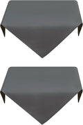 2 Pack Small Square Table Cloth 24X24 Inch Grey Washable Fabric Tablecloth Polyester Solid Table Cover for Night Stand End Table Side Table Outdoor Indoor