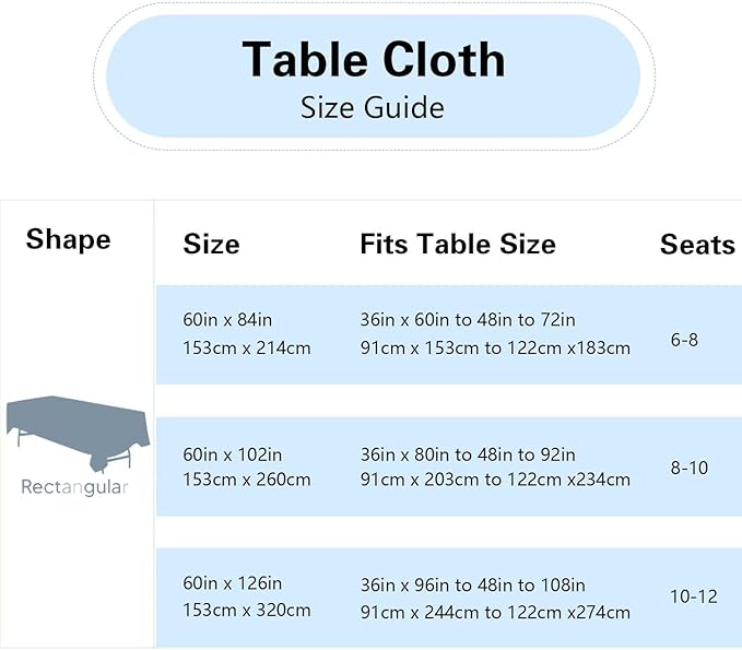 6 Pack White Table Cloth Rectangle 60 x 126 Inch Tablecloths for 6 Foot Rectangle Tables. Stain and Winkle Resistant Polyester Washable White Table Cloths for Parties Wedding Dining
