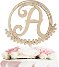 LINGTEER Personalized Inital Letter A Wooden Cake Topper Perfect for Birthday Rustic Wedding Anniversary Party Keepsake Decoration