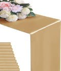 6Pack Table Runner 12 x 108 Inches Satin Silk Table Runner for Wedding, Birthday Party, Banquets, Graduations Decoration, fit Rectange and Round Table-Champagne