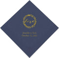 Weddingstar Personalized Printed Paper Napkins 3-Ply 50 Pack - Luncheon Navy Blue