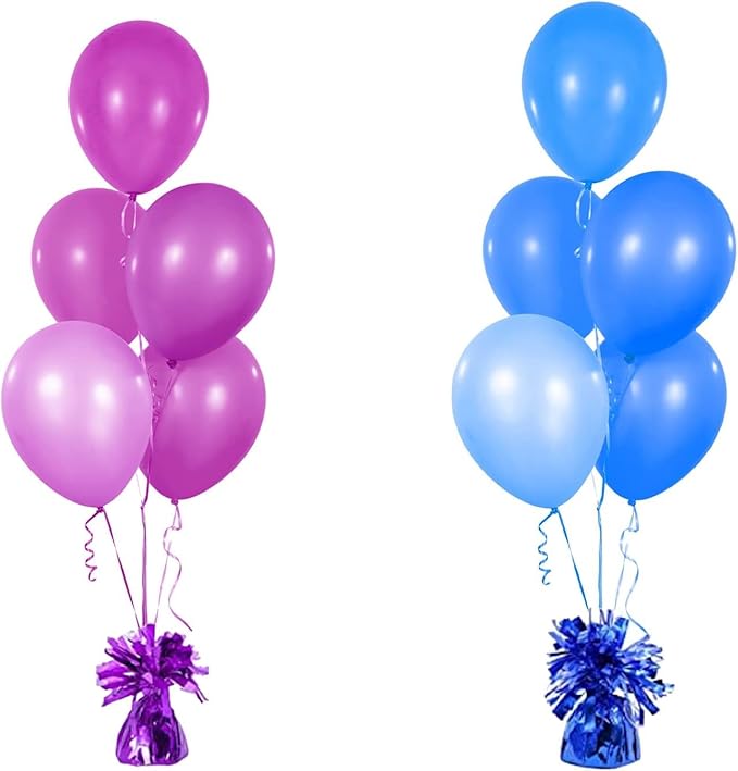 Metallic Balloon Weights, Birthday Party Favors, Novelty and Gag Gifts, 5.5" Inches, 6-Pack (White)