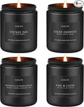 Scented Candles Set | Masculine Candle, Gifts for Men - Soy Candles for Home Scented - 4 Pack Aromatherapy Candle Gift - Scent of Vintage Oak/Cedar Oakmoss/Magnolia & Sandalwood/Pine & Clove
