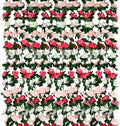 12 PCS 98.4 FT Artificial Flower Garland Rose Garland for Wedding Room Decor(12, Pink and White)
