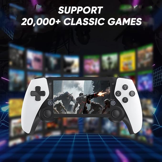 Retro Handheld Game Console – 20,000+ Built-in Games, 4.3″ IPS Screen, TV Output, 64 GB TF (128 GB Expandable), 3000 mAh Battery, Wireless Support for Handheld Gaming (2 Pack)