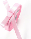 1/2 Inch Pink Satin Ribbon 50 Yards Solid Fabric Ribbons for Gift Wrapping, Crafts and DIY Projects, Bows Making, Wedding, Party, Holiday Decor