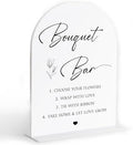 Bouquet bar Sign, White Arch Acrylic Wedding Sign, Flower Bar Supplies, Wedding Reception Decorations, Bridal Shower Decor, Engagement Party Decor, Centerpiece Table Decorations Party-9