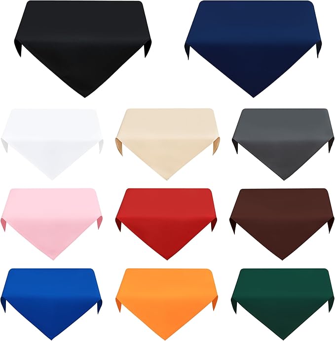 2 Pack Small Square Table Cloth 24X24 Inch White Washable Fabric Tablecloth Polyester Solid Table Cover for Night Stand End Tables Outdoor Indoor