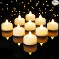 Amagic 12 Pack Timer Tea Lights Candles Battery Operated Candles with 6H Timer, Auto On Daily, Flickering LED TeaLights for Wedding, Table Centerpiece, Home Decor, Christmas, Halloween, White Base