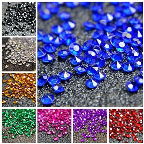 1000pcs/ Pack Wedding Table Acrylic Diamond Scatter Crystals Confetti Acrylic Gems Vase Fillers Rhinestones for Wedding, Bridal Shower, Vase Beads Decorations (12mm, Violet)