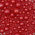 Edible Pearl Sugar Sprinkles Red Candy Mixing Size Baking Edible Cake Decorations Cupcake Toppers Cookie Decorating Celebrations Wedding Valentines Easter Halloween Christmas Supplies 120g/ 4.23oz