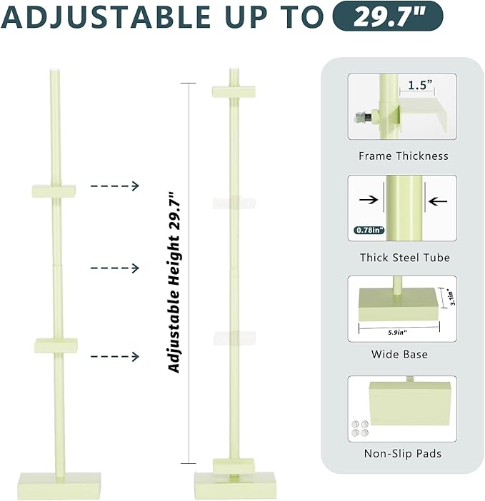 Tabletop Picture Frame Stand, Adjustable for Frames Up to 29" H, Frame Holder Stand Table Easels for Display, Metal Standing Easel Display Stand for Picture Frames, Artwork (Mint Green)