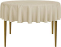 Lann's Linens - 10 Premium 70" Round Tablecloths for Wedding/Banquet/Restaurant - Polyester Fabric Table Cloths - Beige