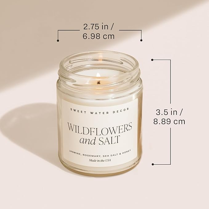 Sweet Water Decor Leaves Scented Candle - Soy Candle with Apple Orange Cinnamon & Cloves Scent - Soy Candle Wax with 40 Hours Burn Time - 100% Cotton Wick Fall Candle Made in USA - Clear Jar 9oz