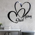 NAZENTI Personalized Metal Sign Heart Gift For Couple, Wedding Gift, Family Name Sign, Outdoor Name, Anniversary, Home Decor, Front Door