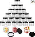 36 Packs 10 OZ Transparent Plastic Jars with black Lids, Body Butter Containers, Cosmetic Containers jars for Kitchen Ingredients, beads, sequins, Lotion, Cream, DIY Crafts and More by KUKLIPJIM.