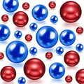 150Pcs Blue&Red Polished No Hole Faux Pearl Beads for Vase Filling Decorations, Plastic Pearls Vase Fillers, Table Scatters, Wedding Centerpiece, 8/14/20 mm, 4th of July Independence Day Home Decor