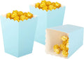 Light Blue Popcorn Boxes Mini Paper Popcorn Box Cardboard Popcorn Container for Party, Pack of 12