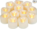 CANDLE CHOICE Battery Operated Flameless Tea Lights with Timer Realistic Flickering Electric LED Tealight Candles Set Wedding Party Christmas Decorations Table Centerpieces Batteries Included 12 Pack