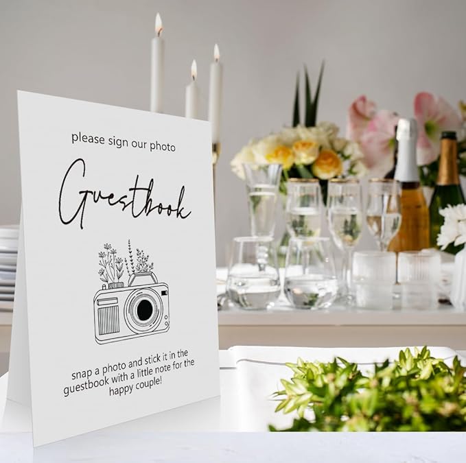 Wedding Photo Guestbook Sign 8 x 11 Inch, Photo Guest Book Sign, Photo Minimalist Wedding Sign, Reception Signage, Snap It Sign, Modern Wedding Sign WDS18