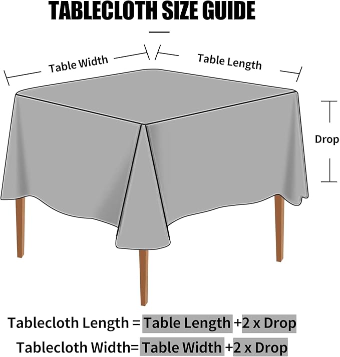 Smiry Square Table Cloth, Waterproof Heavy Duty Vinyl Tablecloths, Wipeable Washable Table Cover for Kitchen and Dining Room (Brown, 54" X 54")