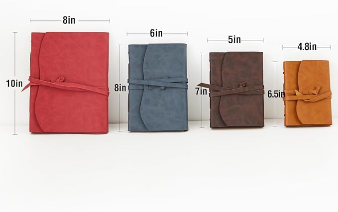 Leather Journal Notepad, Small Notebook 4.8x6.5 Inches, Mini Journal, Retro Premium Planner, Lined Diary Vintage Style, Ideal for Women and Men, Artists, Travelers, Grey