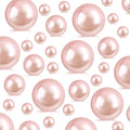 520Pcs Rose Gold Glossy Beads for Centerpiece Decor, Artifical Pearls Vase Filler, No Hole Round Pearl Beads for Wedding Birthday Christmas Party Home Decor(18mm 14mm 6mm)