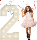4FT Marquee Numbers, Large Light Up Numbers 2 for 2nd 21st 25th Birthday Party Decorations, Giant Light Up Number for 2025 Graduation Prom Decor, 4 Feet Number 2 w/Lights DIY Kit