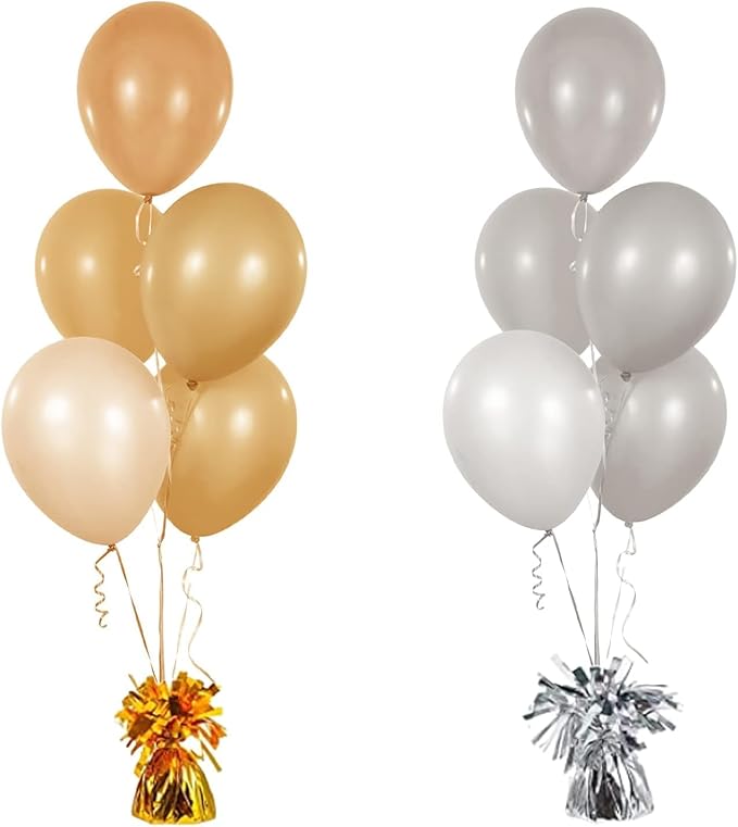 Metallic Balloon Weights, Birthday Party Favors, Novelty and Gag Gifts, 5.5" Inches, 6-Pack (Gold)