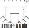 Backdrop Stand Kit - 6 Widths, 10x7.5ft Adjustable Background Stand for Parties & Studio Photography