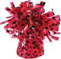PMU Polka Dot Kisses Balloon Weights - Decorative Balloon Weight for Christmas, Thanksgiving, Birthday, Party Favors, Wedding & Baby Shower - 6oz. Red With Black, Pkg/1