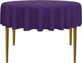 Lann's Linens - 10 Premium 70" Round Tablecloths for Wedding/Banquet/Restaurant - Polyester Fabric Table Cloth - Purple