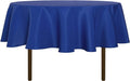 sancua Round Tablecloth - 60 Inch - Water Resistant Spill Proof Washable Polyester Table Cloth Decorative Fabric Table Cover for Dining Tables, Buffet Parties and Camping, Blue
