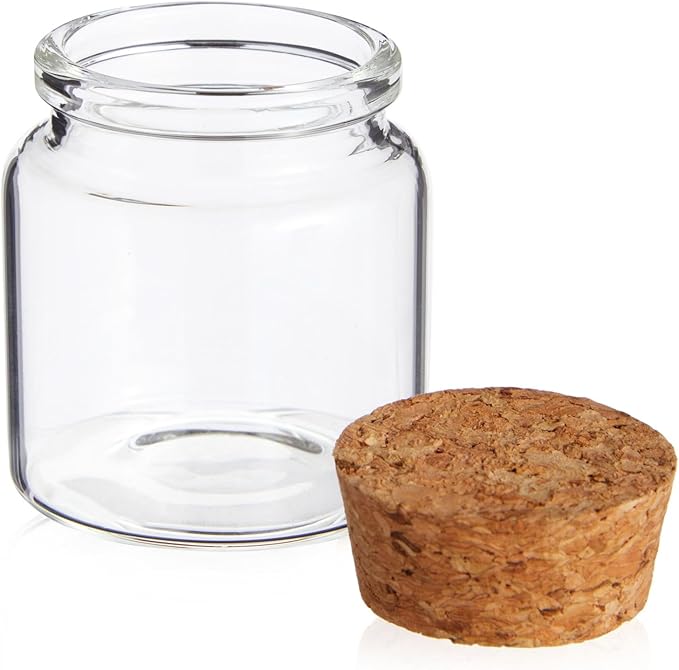 Bright Creations Spell Jars - 50ml, Clear, 12 Pack - Mini Glass Jars with Cork Lids & Apothecary Bottles for DIY Witchcraft, Bridal Shower Favors & Wedding Party Favors for Guests