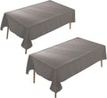 Craft And Party 2 Pack Rectangle Tablecloth, 60 x 102 Inch Charcoal Washable Tablecloth for Home, Party, Wedding or Restaurant Use