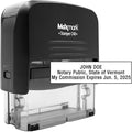 MaxMark Notary Stamp for State of Vermont- Self Inking Stamp