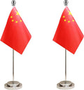 China Chinese Deluxe Desk Flag Set Small Mini Miniature China Chinese Table Desktop Flags,Festival Events Celebration,Office Decoration-2 Pack