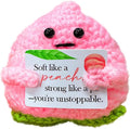 Emotional Support Crochet Peach,Lovely Gift for Friends,Mom,Dad,Grandpa,Grandma,Colleagues,Classmates,Graduation Gift,Emotional Support Crochet,Home Office Decoration