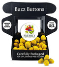 Buzz Buttons Edible Flowers for Cocktails & Desserts - 20 USA Grown Flowers for Drink Garnish - Freeze-dried Spilanthes/Szechuan Button/Acmella Oleracea Flowers (0.2 oz)