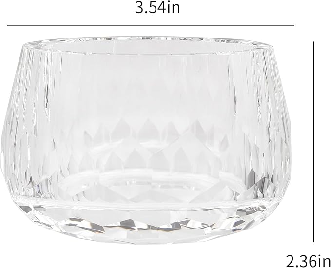 kitCom Crystal Jewelry Jar, Crystal Wedding Candy Buffet Jar, Home Decoration Party Cotton Swab Storage, Office Birthday Gift