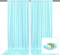 2 Panels Lake Blue Backdrop Curtain, 10 x 10 Feet Satin Background Curtains for Parties, Weddings, Baby Showers, Halloween, Christmas Birthday Party Photoshoot Backdrop Curtains Decorations