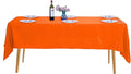Ascoza 2pack 60x120 Inch Orange Rectangular Tablecloth 6 Feet Table Cloth in Polyester Fabric for Wedding/Banquet/Restaurant/Parties